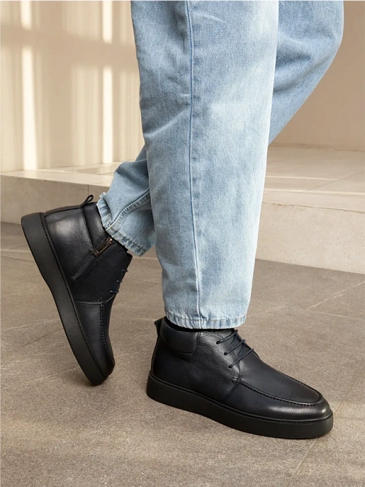 Мужские ботинки BRUNO RENZONI  синие, артикул 983X-20Z-C18