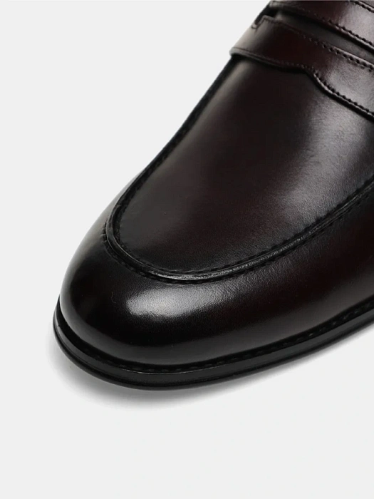 Мужские лоферы BRUNO RENZONI  бордовые, артикул F238AB-19D