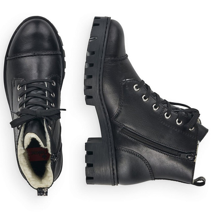 Женские ботинки basic RIEKER черные, артикул 75722-01
