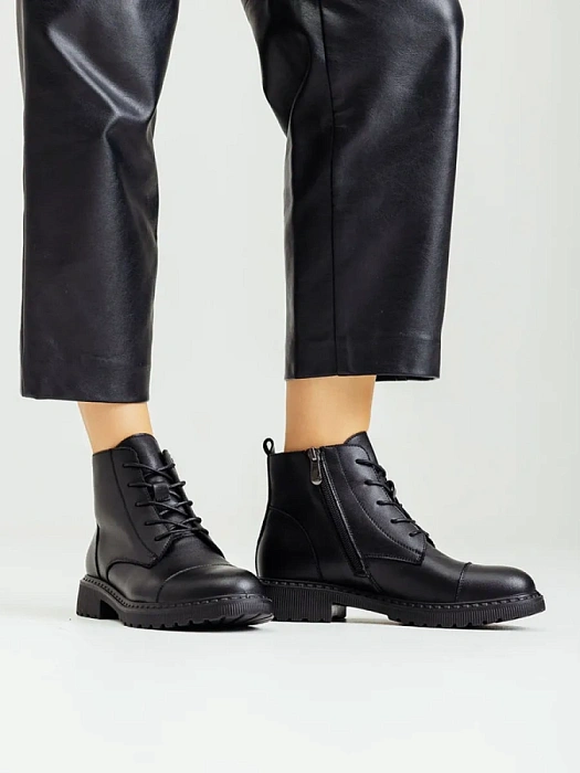 Женские ботинки eObuv черные, артикул 50E-10513-21