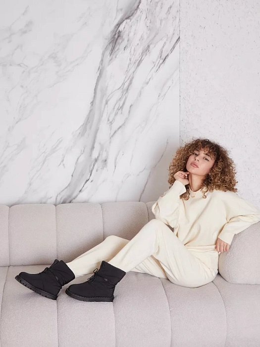 Женские дутики Donna Daniella  черные, артикул 32W9-4-401Z