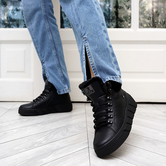 Женские ботинки basic RIEKER черные, артикул W0560-00