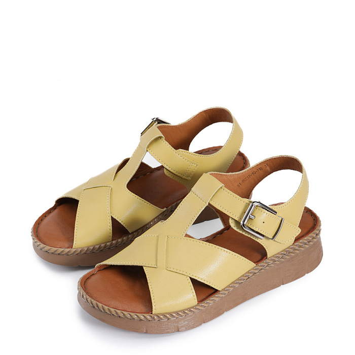 Женские босоножки  Donna Daniella  желтые, артикул 51-BKE17-10-116