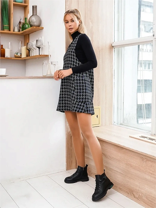 Женские ботинки basic Donna Daniella  черные, артикул 32W21-47-101B