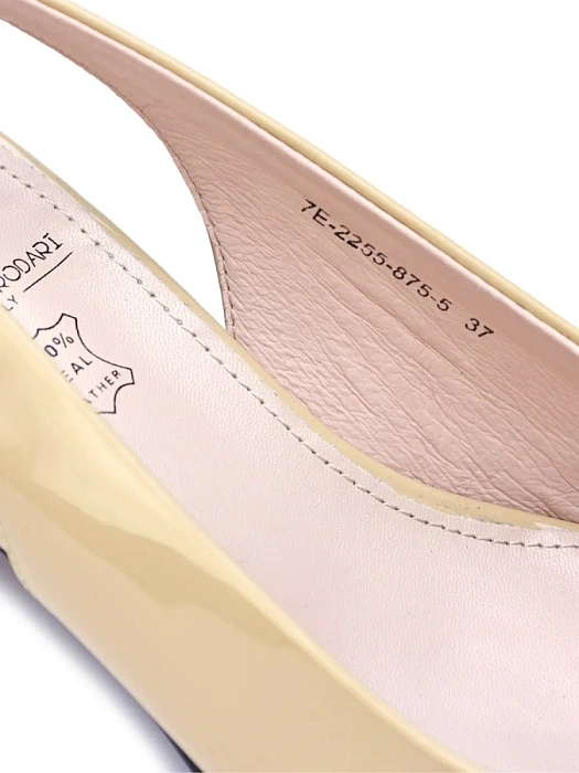 Женские слингбэки FEDERICA RODARI желтые, артикул 7E-2255-875-5