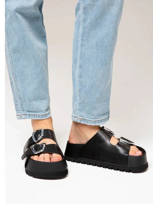 Женские шлепанцы SOFIA-ALEXANDRA черные, артикул SA20549-WK