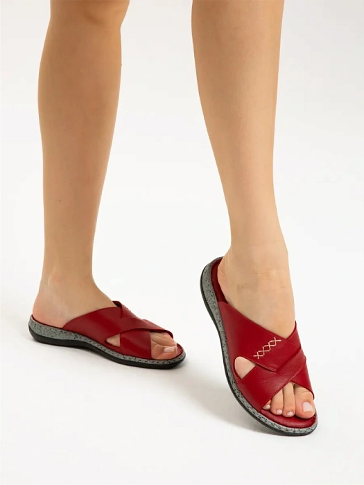 Женские сабо eObuv красные, артикул D25YT-1385-02