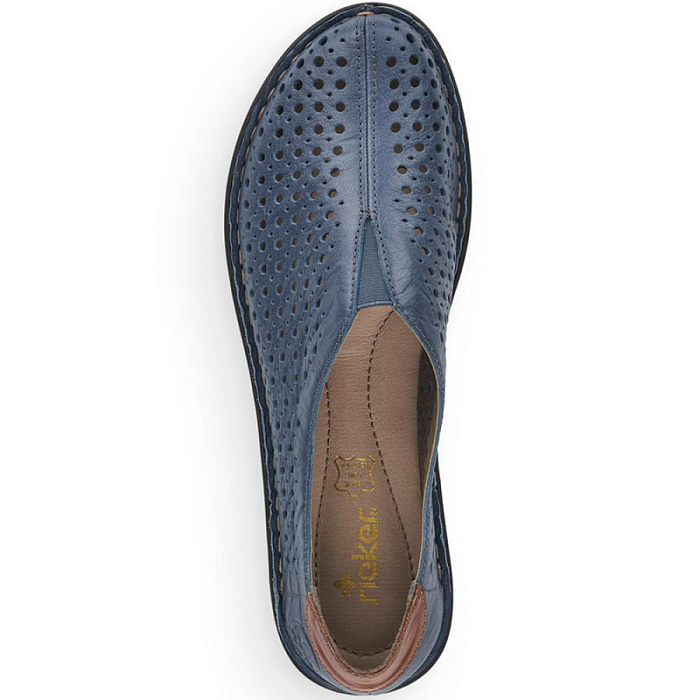 Женские туфли basic RIEKER синие, артикул 48457-12