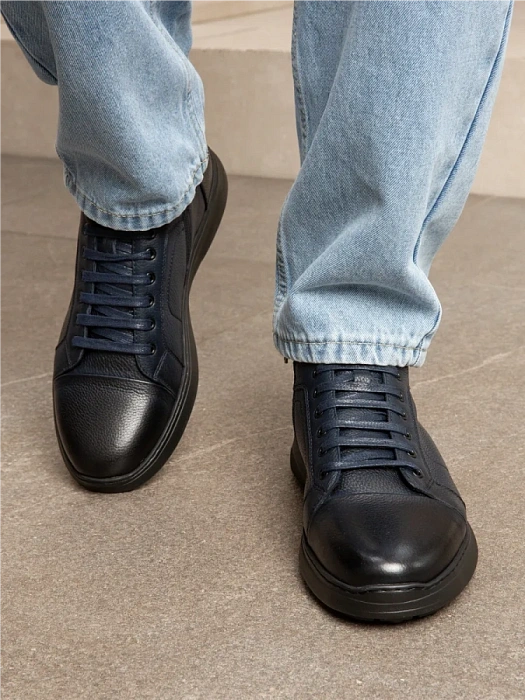 Мужские ботинки BRUNO RENZONI  синие, артикул 983X-16R-TA49