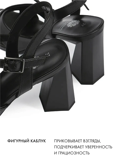 Женские босоножки  FEDERICA RODARI черные, артикул 17E-H1066-L1614-1Q