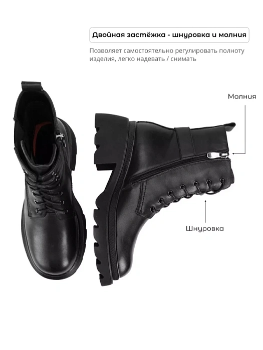 Женские ботинки SOFIA-ALEXANDRA черные, артикул 17E-Z16505-H01