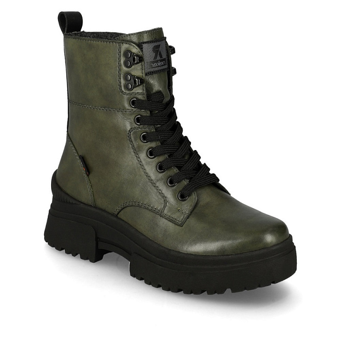 Женские берцы RIEKER зеленые, артикул W0371-52