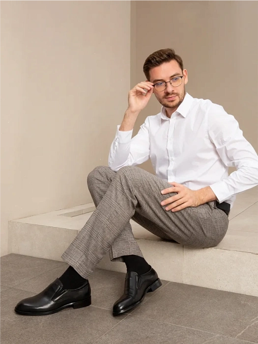 Мужские туфли BRUNO RENZONI  черные, артикул 24252-5-C515