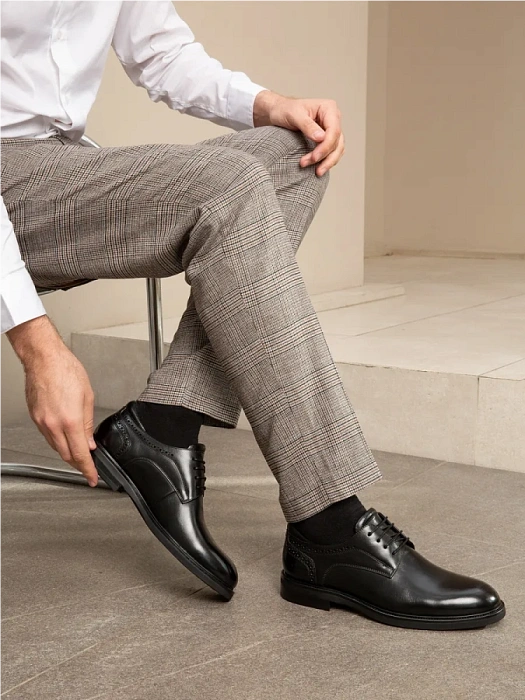 Мужские туфли BRUNO RENZONI  черные, артикул A003-2