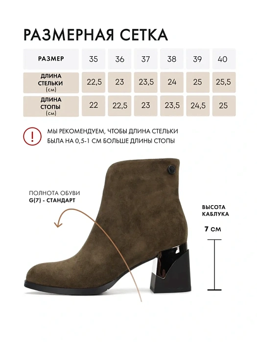 Женские ботильоны FEDERICA RODARI хаки, артикул 38E-Z01-A1