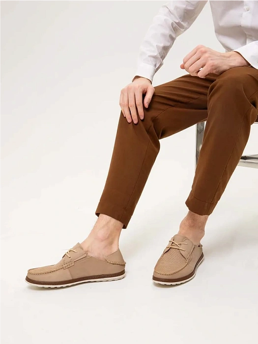 Мужские туфли BRUNO RENZONI  бежевые, артикул MC1204BB-9A