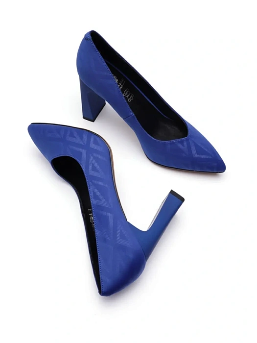 Женские туфли-лодочки FEDERICA RODARI синие, артикул 17E-H595-CT2-1