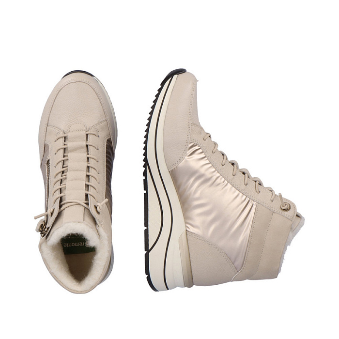 Женские ботинки basic REMONTE бежевые, артикул D0T72-60