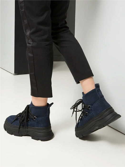 Женские ботинки basic FEDERICA RODARI синие, артикул 42E-375-25C