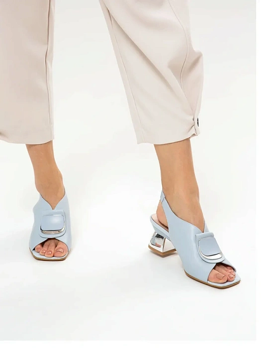 Женские босоножки  SOFIA-ALEXANDRA голубые, артикул SA16781-WL/8-1