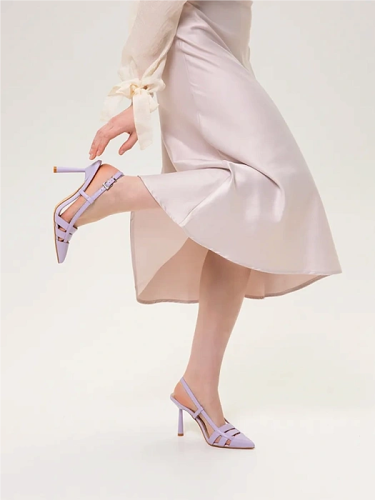 Женские слингбэки FEDERICA RODARI фиолетовые, артикул 4E-1378-501-A397