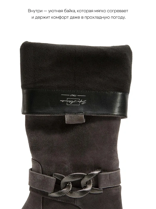 Женские сапоги SOFIA-ALEXANDRA серые, артикул 38E-HF1136-B1481R4-25W