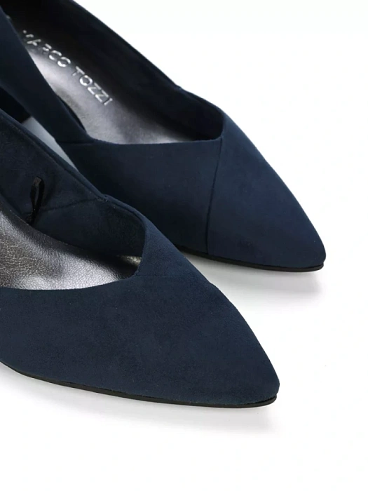 Женские туфли лодочки basic MARCO TOZZI синие, артикул 2-22425-42-805