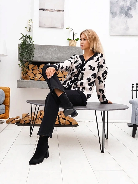 Женские ботильоны FEDERICA RODARI черные, артикул 38E-Z11-A15