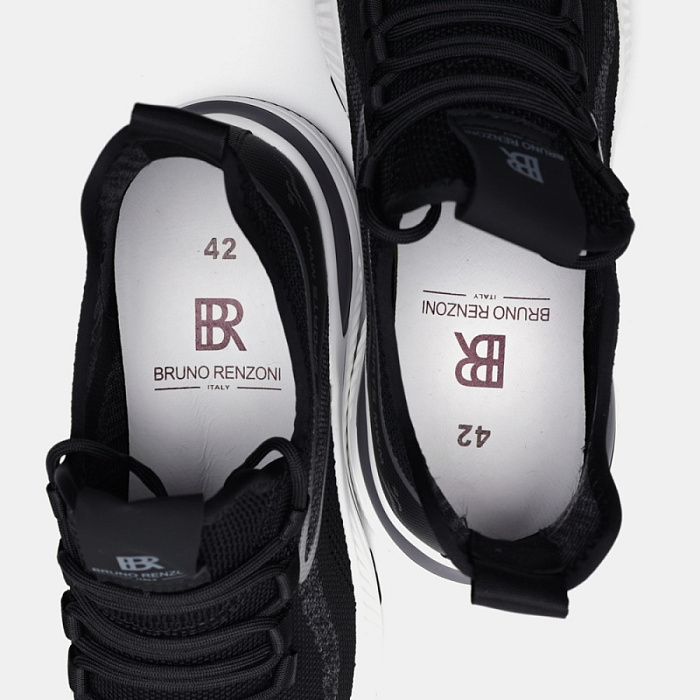 Мужские кроссовки BRUNO RENZONI  черные, артикул RH7755A