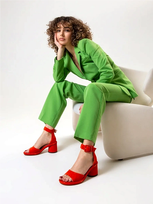 Женские туфли откр. basic FEDERICA RODARI красные, артикул 17E-K794-L893-630A