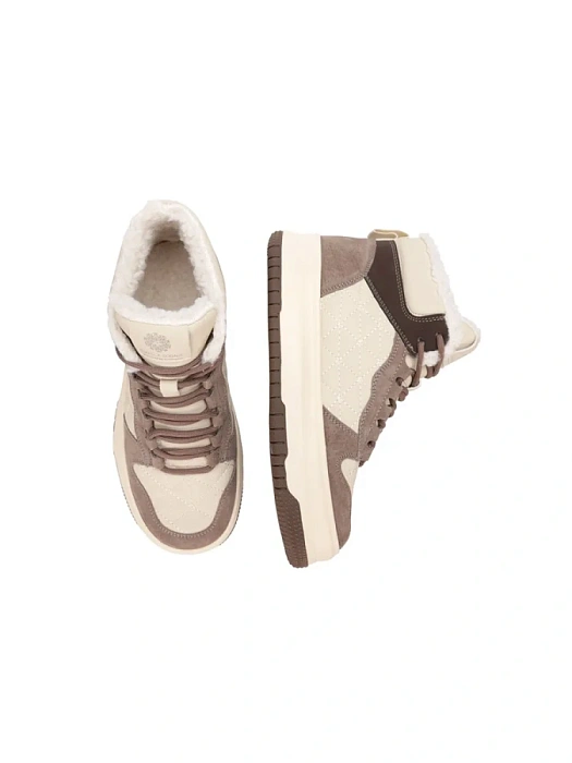 Женские ботинки basic FEDERICA RODARI бежевые, артикул 42E-L609-2B