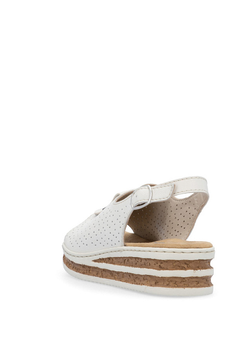 Женские босоножки  RIEKER белые, артикул 62902-80