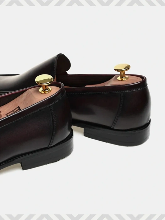 Мужские лоферы BRUNO RENZONI  бордовые, артикул F310AB-78B