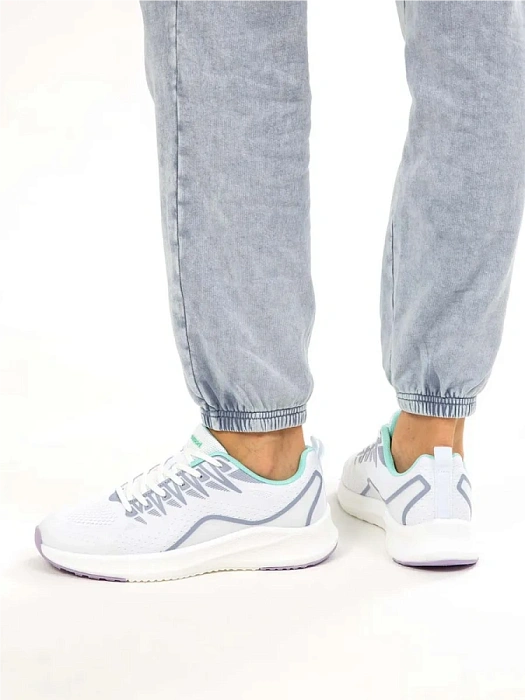 Женские кроссовки RS SPORT белые, артикул LH233A54W_PURPLE