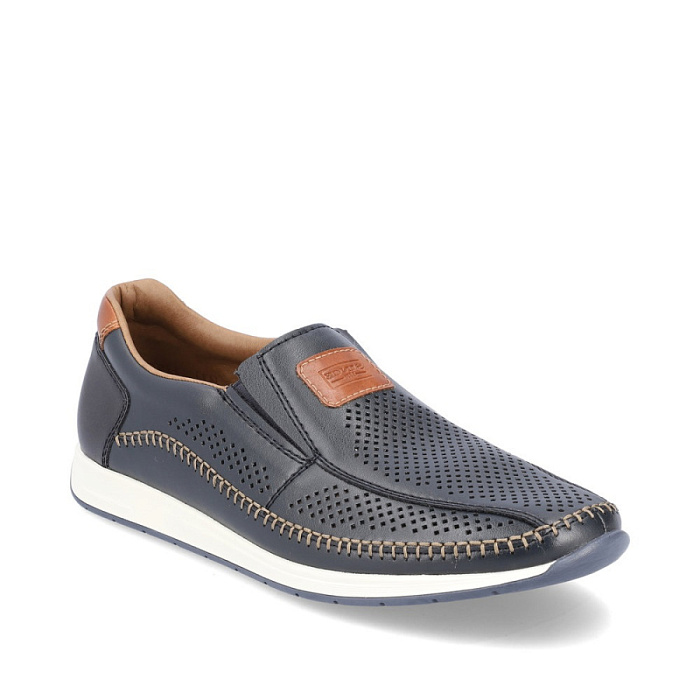 Мужские слипоны RIEKER синие, артикул 11950-14