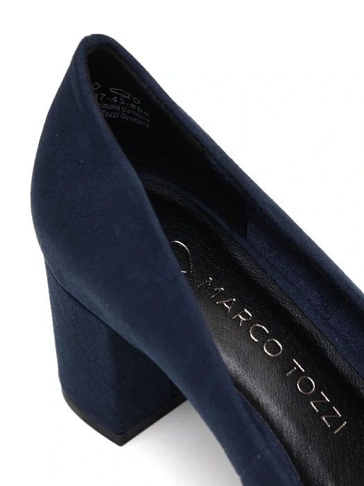 Женские туфли лодочки basic MARCO TOZZI синие, артикул 2-22437-43-805