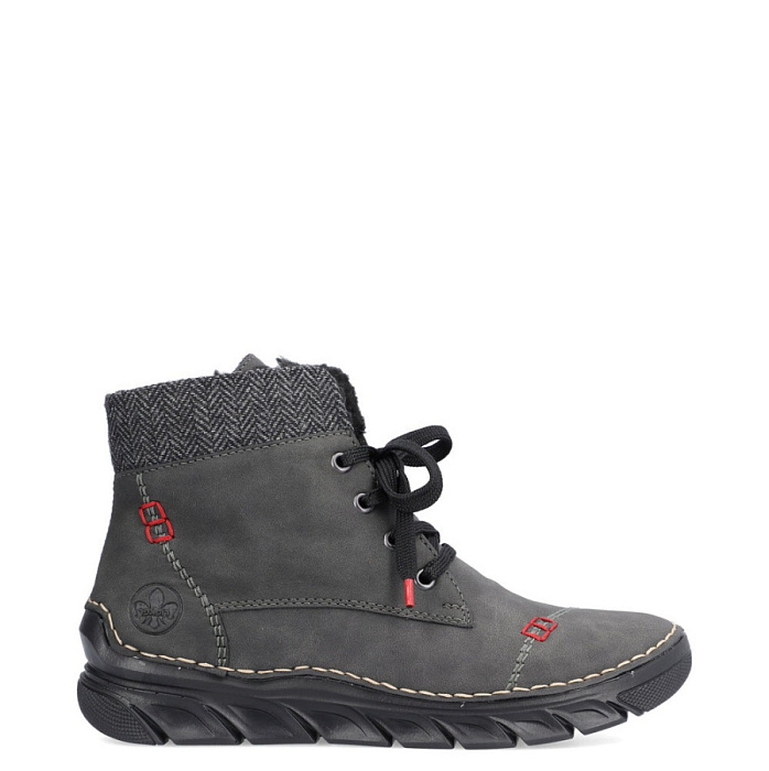 Женские ботинки basic RIEKER серые, артикул 55031-45