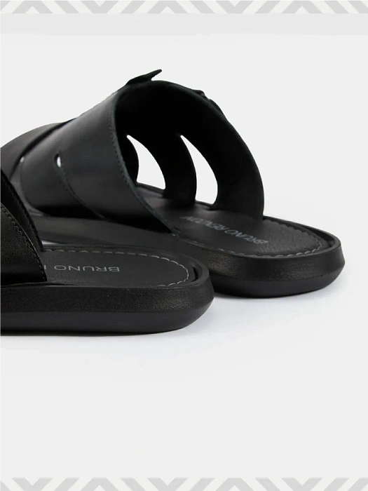 Мужские слайдеры BRUNO RENZONI  черные, артикул 990650-8