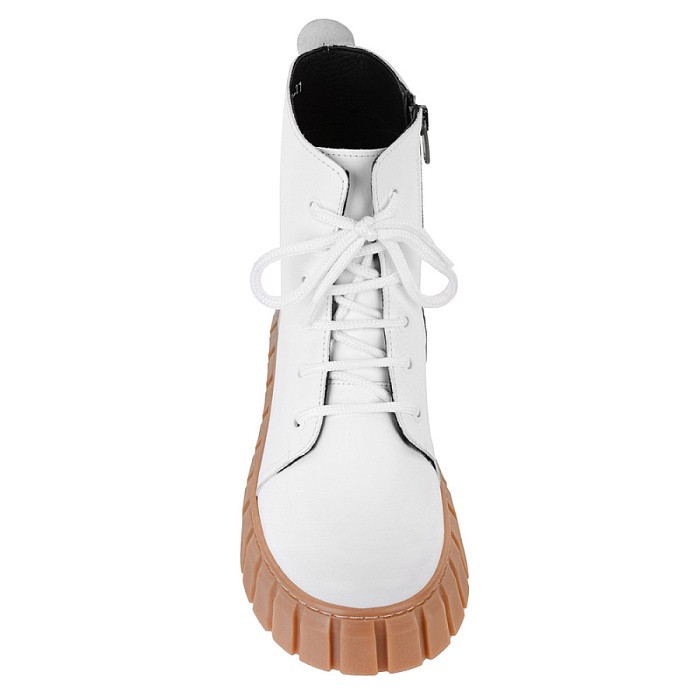 Женские ботинки eObuv белые, артикул 136-210-02-VIZON