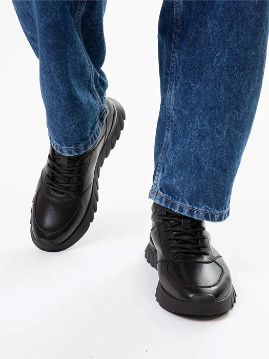 Мужские ботинки BRUNO RENZONI  черные, артикул M22-232R