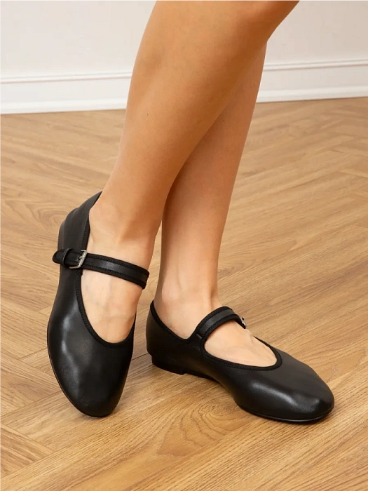 Женские балетки SOFIA-ALEXANDRA черные, артикул 38E-HF860-A411D1