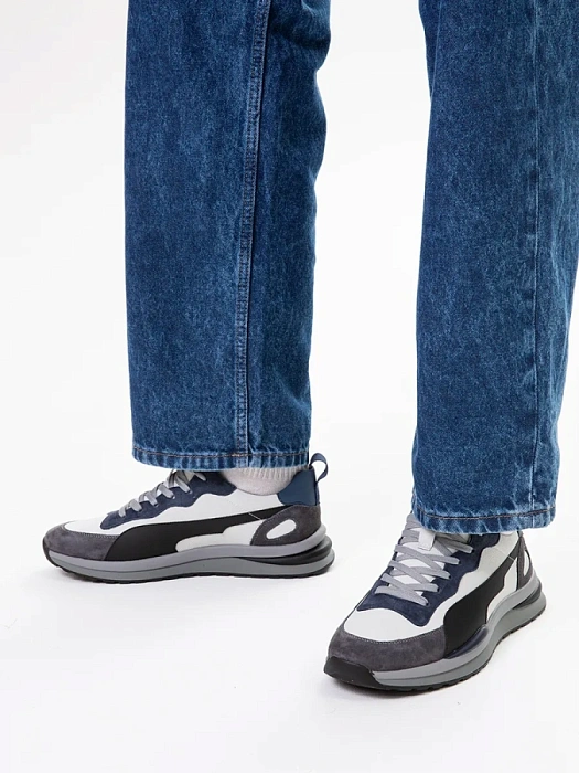 Мужские кроссовки BRUNO RENZONI  серые, артикул 3C3685-17