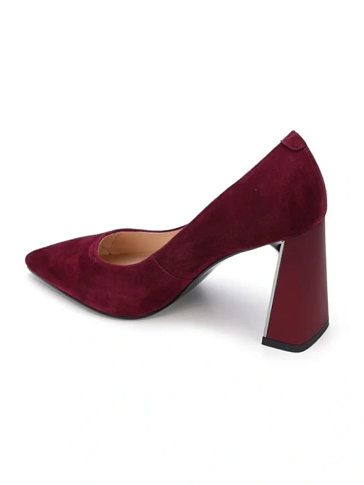 Женские туфли лодочки basic FEDERICA RODARI бордовые, артикул HF52-B25D2