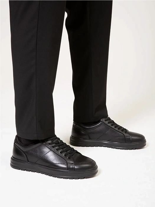 Мужские кеды BRUNO RENZONI  черные, артикул MC135A-1E-M