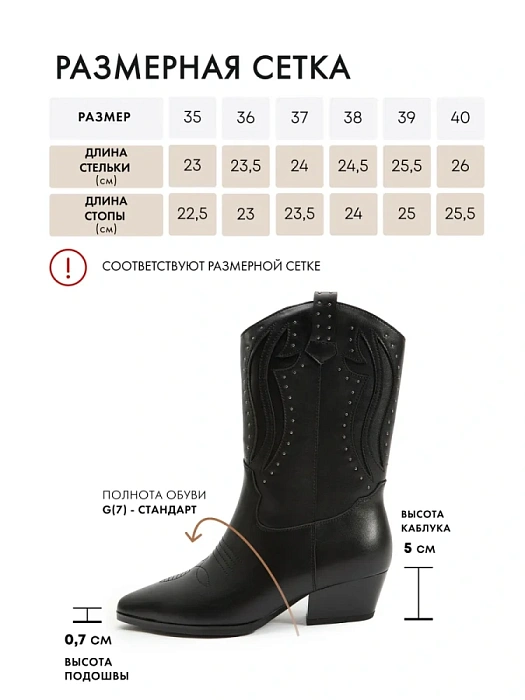 Женские казаки FEDERICA RODARI черные, артикул 4E-3737-909-25W