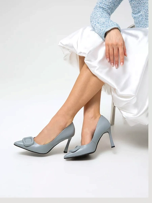 Женские туфли лодочки basic SOFIA-ALEXANDRA голубые, артикул SA16782-WL-1