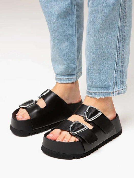 Женские шлепанцы SOFIA-ALEXANDRA черные, артикул SA20549-WK