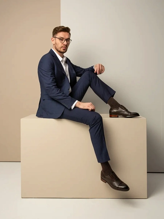 Мужские оксфорды BRUNO RENZONI  коричневые, артикул 5408A-910L