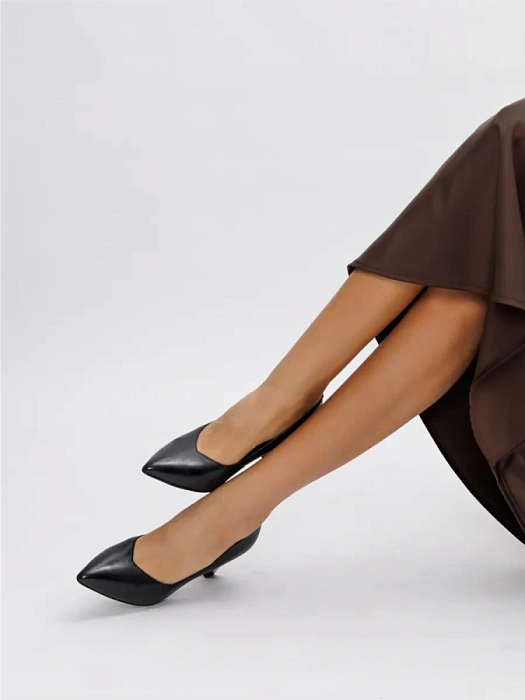 Женские туфли лодочки basic eObuv черные, артикул EO22C5-27-201