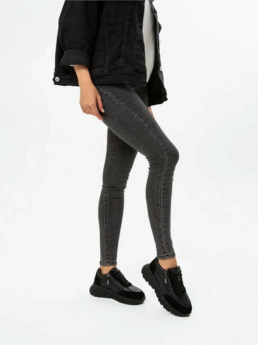 Женские кроссовки FEDERICA RODARI черные, артикул 42E-2382-9B